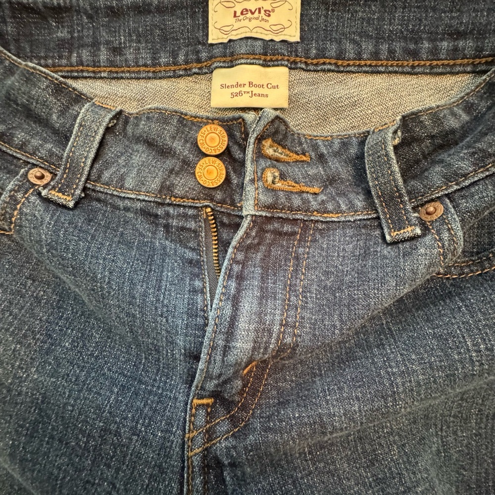 Levi's Medium Blue Denim Slender Bootcut 526 Jeans